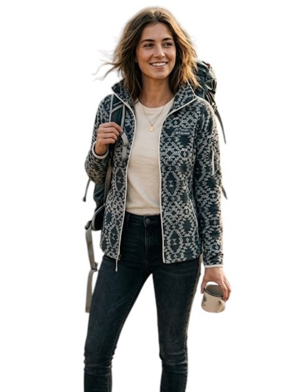 Columbia Zip Front Fleece in Southwest Print